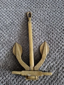 SOLID VINTAGE BRASS ANCHOR, DECORATION - Picture 1 of 10
