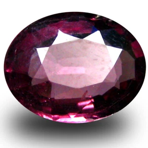 1.08 ct AAA+ Premium Oval Shape (7 x 6 mm) Pinkish Red Rhodolite Garnet Gemstone - Picture 1 of 1