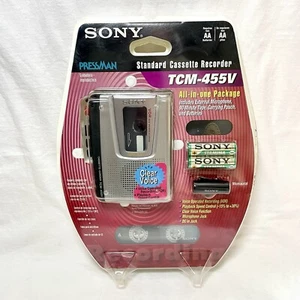 NEU Sony Pressman TCM-455V Kassetten Tonbandgerät VOR eingebauter Lautsprecher VERSIEGELT - Bild 1 von 8