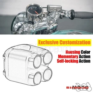 Custom Motorcycle 4-Button Handlebar Switch Momentary + Self-locking Button - Picture 1 of 3