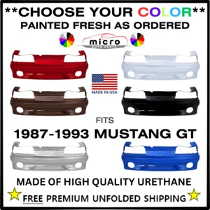 NEW URETHANE FRONT BUMPER FOR 1987-1993 MUSTANG GT *CHOOSE YOUR COLOR* FO1000164 - Picture 1 of 8