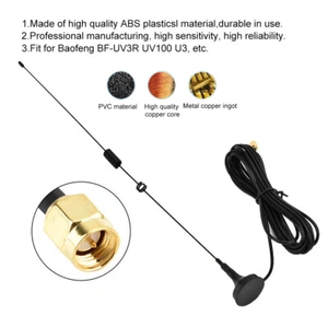 UT-106UV SMA-Male UHF+VHF Dual Frequency Magnetic Car Radio Antenna Professional - Zdjęcie 1 z 9