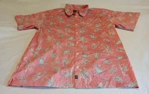 Salt Life Pink Crab Shrimp Short Sleeve Shirt Men's Size XXL - Picture 1 of 6