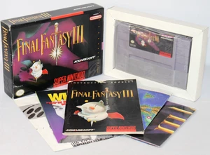 Final Fantasy III SNES komplett CIB sehr guter Zustand mit Karte & Poster! RAR! - Bild 1 von 21