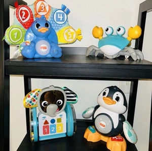Lote de 4 Fisher-Price Linkimals Interactivo Bebé Einstein Elefante Cangrejo Pingüino - Imagen 1 de 7