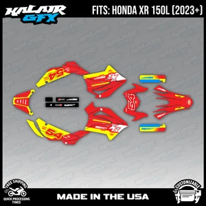 Graphics Decal Kit for Honda XR150L XR 125L ( 2023+) Crude Series - Red - Picture 1 of 4