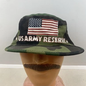 Cappello berretto US Army Reserve blu mimetico adulto usato aderente Flexfit da L a XL G1D - Foto 1 di 9