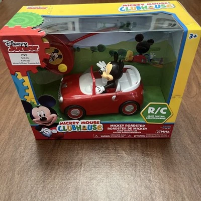 NEW JADA TOYS DISNEY JUNIOR MICKEY MOUSE RED ROADSTER R/C REMOTE CONTROL CAR - Image 1 of 4