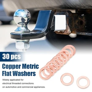 30 Pcs Metric M12 x 18mm x 1.5mm Copper Flat Washer Sealing Ring for Screw Bolt - Picture 1 of 5