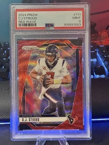 2024 Panini Prizm - C.J. Stroud #111 Red Wave Prizm /149 PSA 9 - Picture 1 of 2