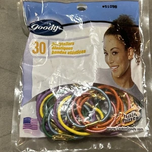 Vintage Goody Ponytail Holders 30 Count #51098 COLORFUL USA NOS NEW - Picture 1 of 3