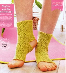 ~ Strickmuster zum Ausziehen für hübsche Damen-Yogasocken mit Spitze ~ UK-Größen ~ 2 ~ 9 - Bild 1 von 2