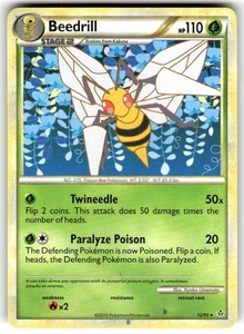 Beedrill 12/95 Rare Unleashed Pokémon Card - Picture 1 of 2