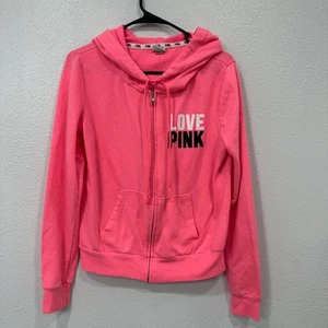 Pink Victoria's Secret PINK Love Pink Kapuzenpullover Sweatshirt mit Reißverschluss Damen Medium - Bild 1 von 7