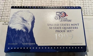 1999 United States Mint 50 State Quarters Proof Set with COA Free Ship #1185 - Picture 1 of 1