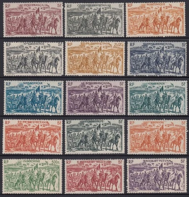 French colonies 1946 Chad to Rhine (90v) MNH complete - Image 1 of 4