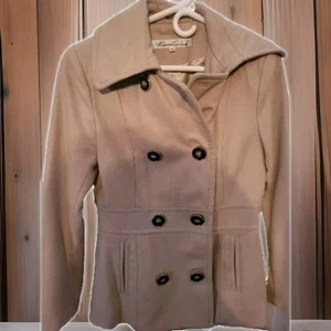 Kenneth Cole VtgWOOL Blend Button Up Classy Career Easter Stylish Pea Coat. Sz 6 - Picture 1 of 8