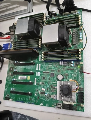 Supermicro X9DRG-QF Mainboard, 64GB DDR, 2x Intel Xeon E5-2697v2 total 24 cores  - Image 1 of 3