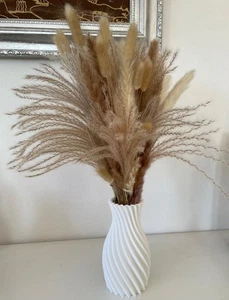 3D-gedruckte Vase Spiralform – Moderne Dekovase für Pampasgras & Trockenblumen - Bild 1 von 4