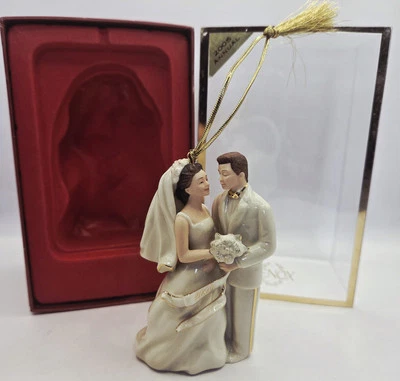 Lenox Christmas Ornament Annual 2005 Wedding Bride and Groom  4 inch - Image 1 of 4