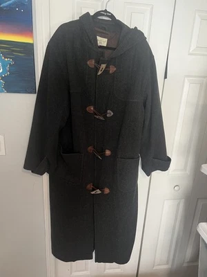 Abrigo de lana vintage Eddie Bauer Duffle para hombre talla grande con cierres de palanca largo Foto 1 de 4