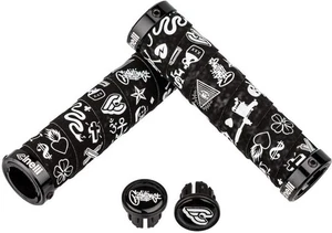 Cinelli X Mike Giant Art Design Fahrradgriffe Black velvet - Picture 1 of 10