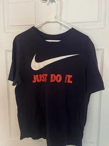 Nike RN#56323 CA05553 Swoosh Logo marineblau rote Buchstaben T-Shirt Herren Large - Bild 1 von 5