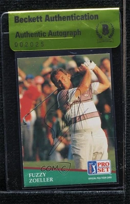 BAS 1991 Pro Set Fuzzy Zoeller #144 Authentic Auto - Image 1 of 2