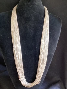 Vintage 100 Strang 30" Flüssigsilber Halskette - Bild 1 von 7