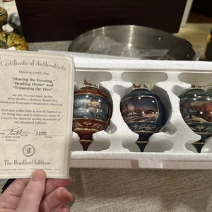 Terry Redlin Christmas Ornaments Issue Holiday Memories Heirloom 1999 VTG (118) - Picture 1 of 9