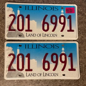 Par de matrículas de Illinois 2022 # 201 6991 - Imagen 1 de 2
