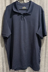 Outdoor Life Men's Size XXLT Navy Blue Polo Shirt Short Sleeve Textured EUC - Picture 1 of 8