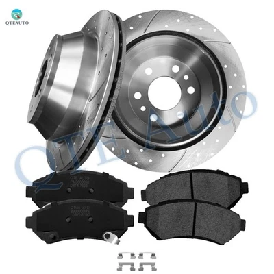 6 F 303mm Drilled Brake Rotors-Ceramic Brake Pad For 1998-2002 Cadillac Eldorado - Image 1 of 4