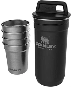 Stanley Adventure Pre-Party Nesting Schnapsglas Set | Matt Schwarz Neu Edelstahl - Bild 1 von 4