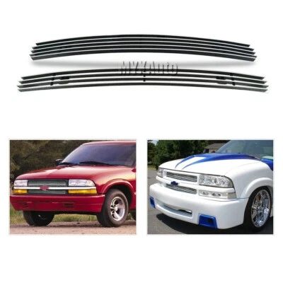 Grill Fits 1998-2004 Chevy S-10 /1998-2005 Blazer Polished Upper Billet Grille Foto 1 de 4