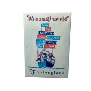 Vintage It's A Small World Fantasyland 2" x 3" Fridge Magnet Disneyland Ride - Picture 1 of 3