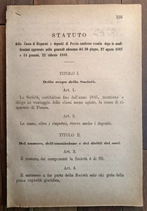 FISCH 1888 STATUT SPARKASSE UND DEPOTS - 6058 - Bild 1 von 1