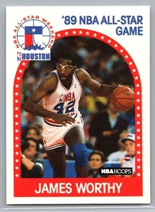 1989-90 Hoops All Star James Worthy Los Angeles Lakers #219 + FREE MYSTERY CARD! - Picture 1 of 2