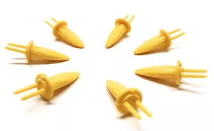 Set 7x sette porta pannocchie giallo mais gigante verde piccolo germoglio vintage 1995 - Foto 1 di 4
