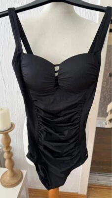 Brand New With Tags Ladies One Piece Swimsuit with Lycra (Black) Size: 8 - Image 1 of 4