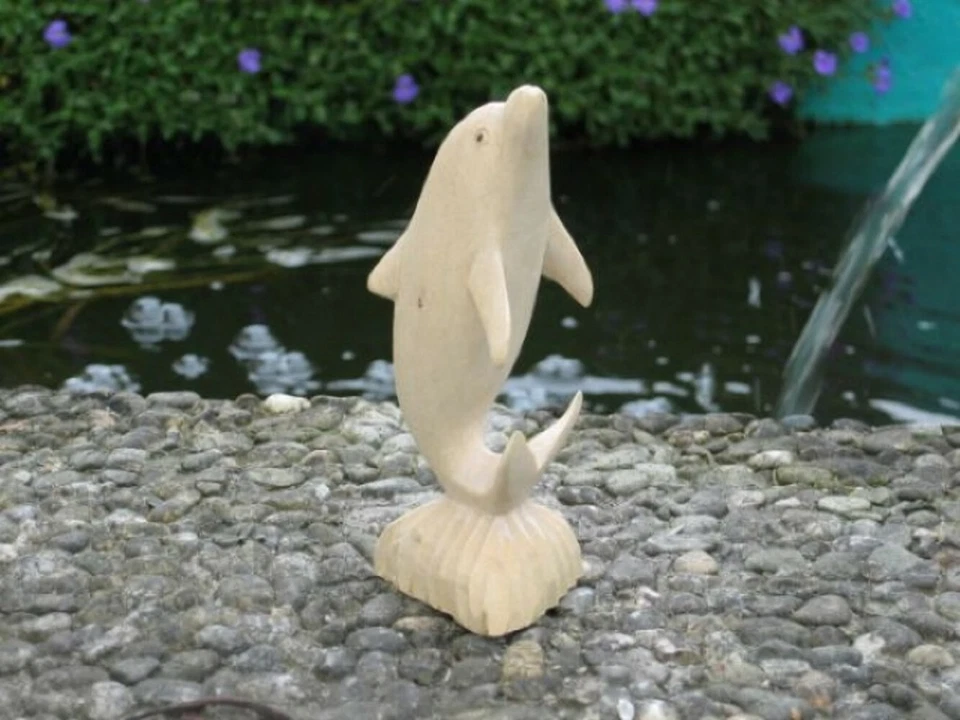 Stehender Delfin Holzdelfin Delphin Feng-Shui Neu - Bild 1 von 1