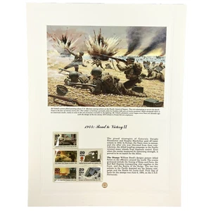 Donald Moss WWII Postage Stamp Art USPS Saipan Veteran Military Farmable Gift - Picture 1 of 7