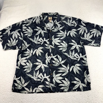 VTG Tommy Bahama Hawaiian Camp Shirt Men's 2XL Silk Floral Tropical Cruise Aloha - Image 1 of 4
