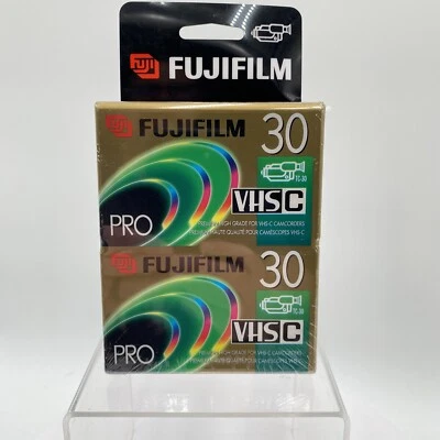 Nueva videocámara FujiFilm VHS-C TC-30 cintas en blanco paquete de 2 selladas envío gratuito Foto 1 de 4