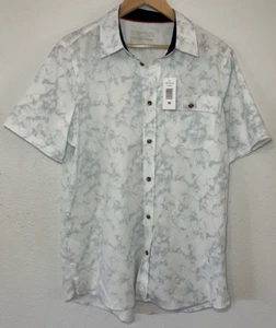 Avalanche Button Down Shirt Marble Print Short Sleeve Casual M - Picture 1 of 5
