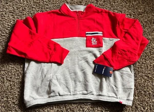 NEW Fanatics St Louis Cardinals Women's Crop Top 1/4 Zip Pullover (2XL) - Picture 1 of 3