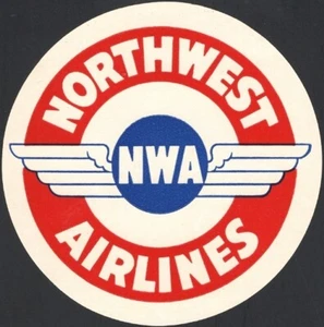 U.S., 1955. Northwest Airlines Luggage Decal - Picture 1 of 1