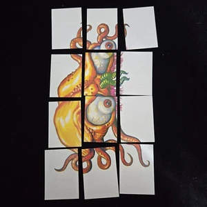 1973 1974 TOPPS Ugly Sticker Card Puzzle Set Of 12 - Picture 1 of 8