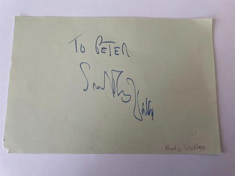 Rudy Vallee - The Palm Beach Story - Original Hand Signed Autograph Cover