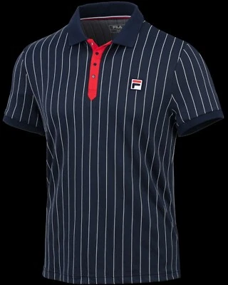 FILA Bjorn Borg Heritage Polo - Azul EEUU Abierto Performance Tenis Camisa - Imagen 1 de 4